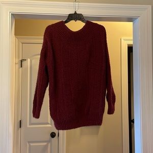 JustFab Burgundy Fall Sweater